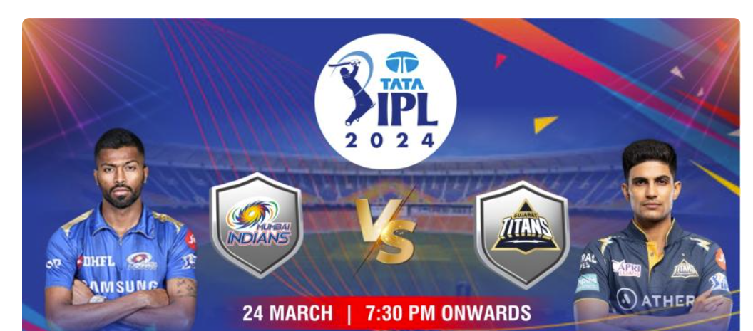 Live Match: MI vs GT - Clash of Titans on March 24th-Nintynews