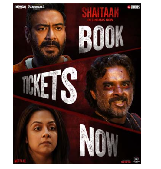 Ajay Devgn's movie "Shaitaan" is a big success at the box office. It's a super hit!-Nintynews